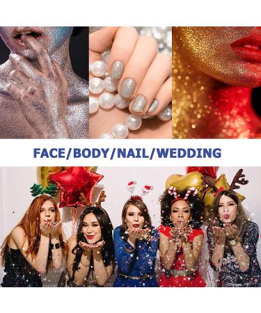 Extra Fine Gold and Silver Glitter Spray - Perfect for Hair, Body, and Face Makeup - Ideal for Rave, Clothes, Nails, and Crafts - Buy Online on GoSupps.com