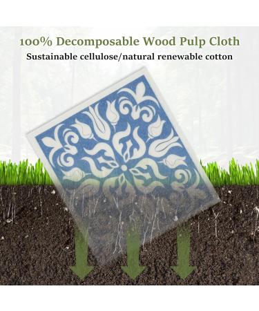 Abizarch 6Pcs Swedish Dishcloths for Kitchen Reusable Kitchen Dish Towels Absorbent Kitchen Dishcloths Washable Kitchen Dish Rags Soft Cellulose Sponge Cloths 7.7 x 6.7inch Kitchen Wash Rag for Washin - Buy Online on GoSupps.com