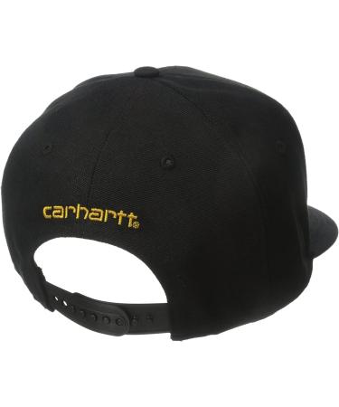 Carhartt Men's Firm Duck Flat Brim Cap - Black | One Size - Buy Online on GoSupps.com