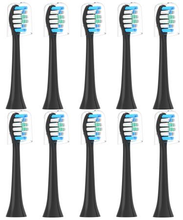 Gypoirul Toothbrush Replacement Heads Compatible with Philips Sonicare 10 Pack Sonic Replacement Toothbrush Heads (Black)
