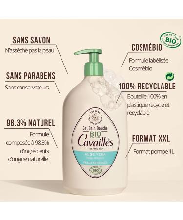  Cavaill s Rog Cavaill s Shower Gel for Sensitive Skin with Organic Aloe Vera 1 L - Buy Online on GoSupps.com