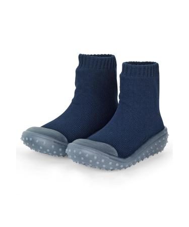 Sterntaler Adventure -Socks Uni - Unisex baby socks with a transparent profiled rubber sole - Adventure socks single -colored - Marine 23/24