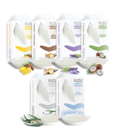 The Eco-Friendly & All-Natural Fuzu Massage Cerry Oil and skin moisturizer double-go and sprouted 6 fragrances 759 ml (6 x 118 ml) 6-pack 3-Set