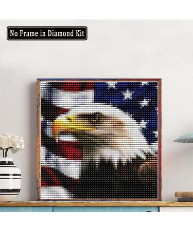 Theshai Eagle American Flag 5D Diamond Painting Kit - 35X35cm Full Drill Rhinestone Embroidery Cross Stitch for Home Decor - Buy Online on GoSupps.com
