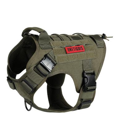 Oneigris dog harnesses Fire Watcher 2.0 Tactical dishes 2 metal buckles MOLL SIFEERT CAITS SERVICE DISCHES DISCHES DOSE WITH THE GREED AND 2 NO-PULL D-RING 1000D NYLON-GREEN S S GREEN - Buy Online on GoSupps.com