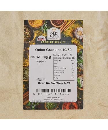 Old India Onion Granules 40/60 2kg - Premium Quality (Pack of 1) - Buy Online on GoSupps.com