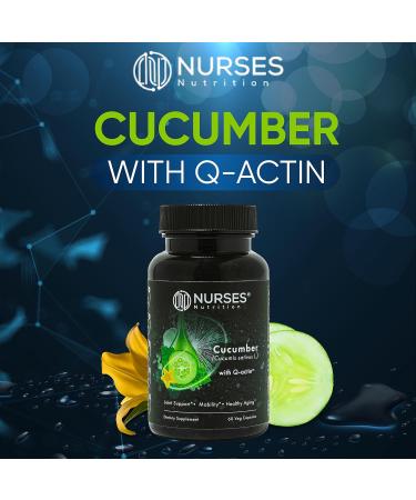 Premium Cucumber Supplement with Q Actin Joint Support & Recovery 60 Capsules Vegan Gluten Free & Clinically Studied 2 Month Supply - Buy Online on GoSupps.com