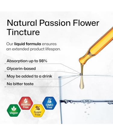 BIO KRAUTER Passion Flower for Stress Relief - Calm & Mood Support - Pure Vegan Liquid Drops Passion Flower Extract 670 mg/Serving 2 Fl.Oz 28-Day Supply - Alcohol & Sugar Free - Natural Calm Drops 2 Fl Oz (Pack of 1) - Buy Online on GoSupps.com