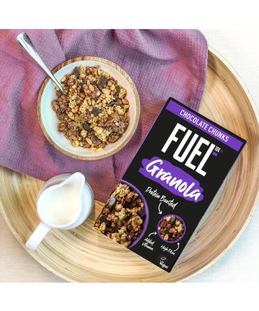 FUEL10K Protein Boosted Chunky Granola Chocolate Loaded Gram Box - High Fibre Vitamin Boosted Vegan Cereal with Dark Chocolate Pieces Jumbo Oats & Pumpkin Seeds 1KG Deal Pack | Sold by EPL - Buy Online on GoSupps.com