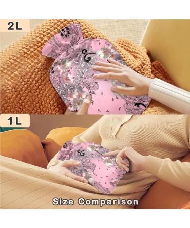 NAANLE 2L Hot Water Bottle with Blooming Paisley Cover | Pain Relief for Back Hands & Feet | Heat & Cold Therapy - Buy Online on GoSupps.com