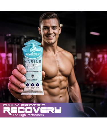 NewTrition 17 000mg Liquid Protein Shots Fast-Absorbing with Hydrolyzed Marine Collagen 22 Amino Acids Vitamin B12 Zero Sugar & Caffeine Recovery Marine Collagen Shots - Easy Protein Packets 1 oz - Buy Online on GoSupps.com
