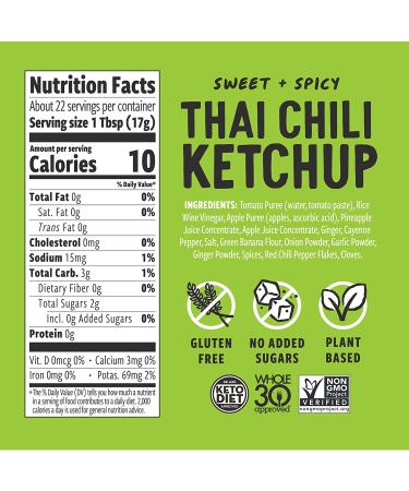 Spicy Keto Thai Chili Ketchup by Halo and Cleaver - No Sugar Added | Whole 30 Banana Ketchup - 13 oz (2 Pack) - Buy Online on GoSupps.com