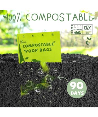 ANWA 100% Compostable Biodegradable Dog Poop Bags Extra Thick Leak Proof with EN13432 Certification and ASTM D6400 Standards Cornstarch Earth Friendly Unscented Doggy Poo Bags 8 Rolls/120 Pooh Bags 120 count (Pack of 1) - Buy Online on GoSupps.com