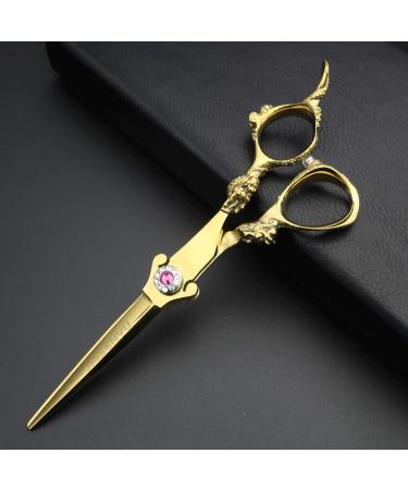Gold-colored beauty salon scissors Perfect cuts Create fashion styling Hairdressing scissors Unique hairdressing tools (cutting scissors) - Buy Online on GoSupps.com
