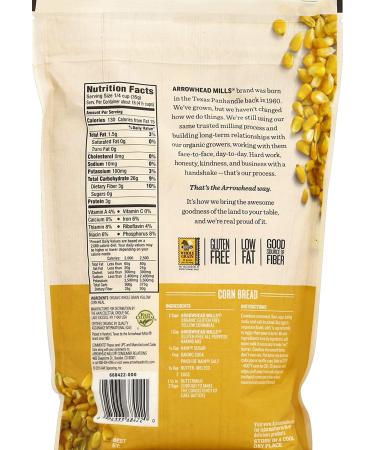 Arrowhead Mills Organic Yellow Corn Meal 22 oz - Pack of 6 | Buy Online - Buy Online on GoSupps.com
