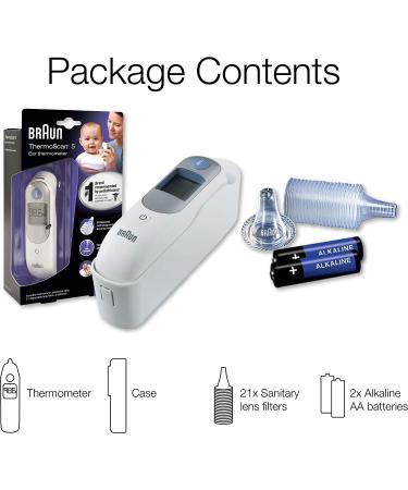 Braun ThermoScan 5 IRT6500 Digital Ear Thermometer for Babies, Kids, Toddlers, and Adults - Accurate Fever Tracking at Home - Buy Online on GoSupps.com