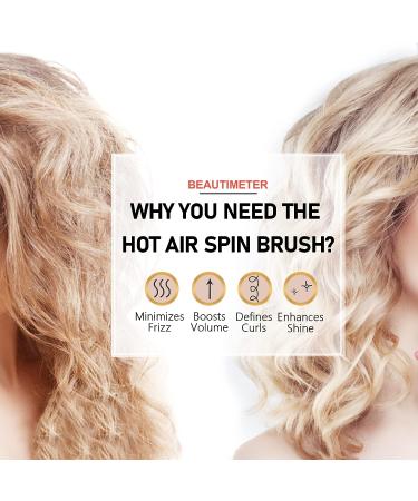 Beautimeter 3-in-1 Hair Dryer Brush Kit for Styling and Frizz Control - Negative Ionic Volumizer with Auto-Rotating Curling Brush - Black & Gold - Buy Online on GoSupps.com