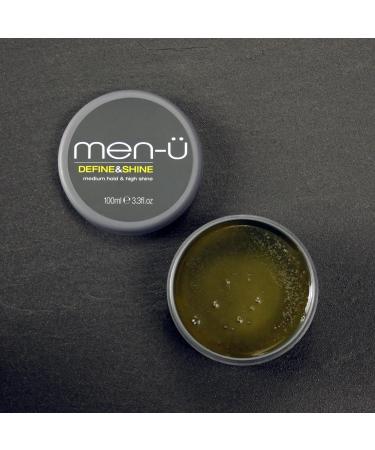 men-u DEFINE & SHINE Pomade 100ml - Medium Hold, High Shine, Grey Hair Toning, Easy Wash Out - Buy Online on GoSupps.com