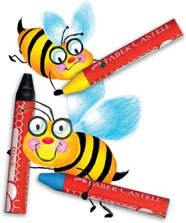 Faber-Castell Beeswax Crayons - 12 Vibrant Colors in Durable Storage Case (12 Count) - Buy Online on GoSupps.com