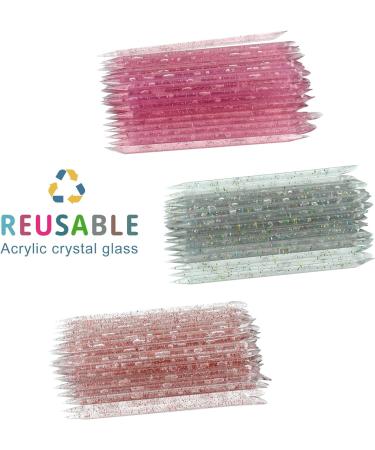 50 Pcs Double Head Crystal Cuticle Sticks - Red Nail Art Manicure Pedicure Tools - Buy Online on GoSupps.com