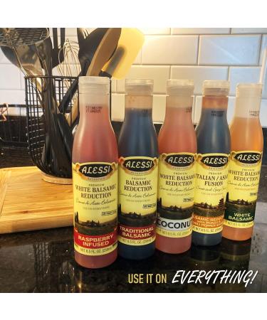 Alessi Balsamic Vinegar Reduction Autentico from Italy - Ideal for Caprese Salad, Fruits, Cheeses, Meats, Marinades - 8.5 Fl Oz (Pack of 6) - Italian & Asian Fusion - Buy Online on GoSupps.com