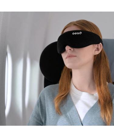 GEGO Sleep Mask - 3D Contoured Eye Mask for Side Sleepers Pressure Relief & Soft Cooling Fabric Memory Foam Comfort (Black) - International Shipping Available - Buy Online on GoSupps.com