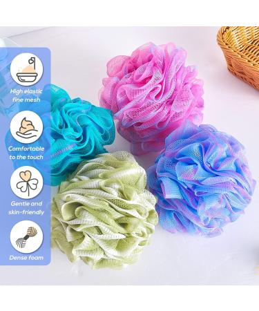 8 Pcs Shower Loofahs 75g - Exfoliating Bath Sponge Set for Cleanse and Soothe Skin - Beauty Bathing Accessories for Women and Men - Buy Online on GoSupps.com
