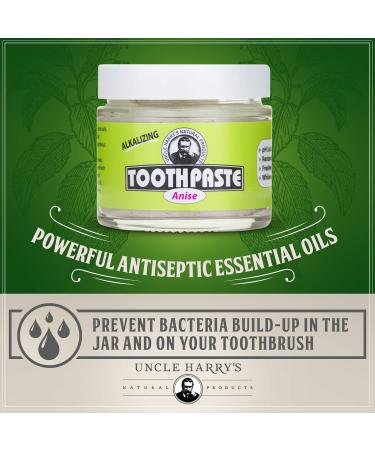 Uncle Harry's Anise Remineralizing Toothpaste - Natural Whitening & Enamel Promoting | Vegan Fluoride Free (2 Pack) - Buy Online on GoSupps.com