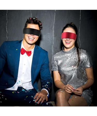 Satin Eye Mask for Sleeping - 2 PCS Adjustable Blindfolds | Perfect for Party Games & Valentine's Day Gift - Buy Online on GoSupps.com