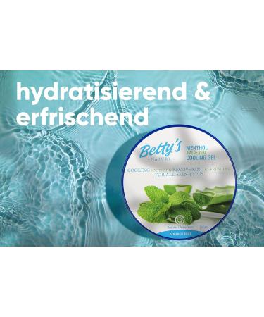 Buy Betty's Nature Aloe Vera Cooling Gel with Menthol - 300ml | Vegan Relieves Itching & Skin Irritation | Refreshing & Nourishing - Buy Online on GoSupps.com