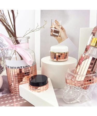 2400pcs Rose Gold Mirrors Mosaic Tiles Sticker - Self Adhesive Craft Glass Tiles 5mm by 5mm - Buy Online on GoSupps.com