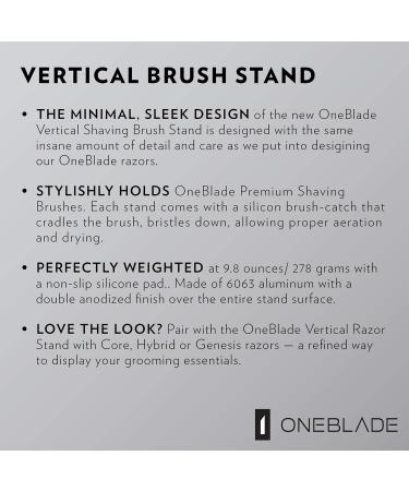 OneBlade Vertical Shaving Brush Stand - Heavy Duty Aluminum Double Anodized Finish Hygienic Storage - International Shipping Available - Buy Online on GoSupps.com