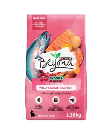 Beyond Grain Free Natural Dry Cat Food Indoor Cat Wild-Caught Salmon & Egg - 1.36 kg Bag 1.36 kg (Pack of 1)