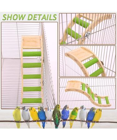 Bird Wooden Ladder Toy for Climbing and Chewing - Pet Parrots Cage Accessories and Play Platform - Buy Online on GoSupps.com