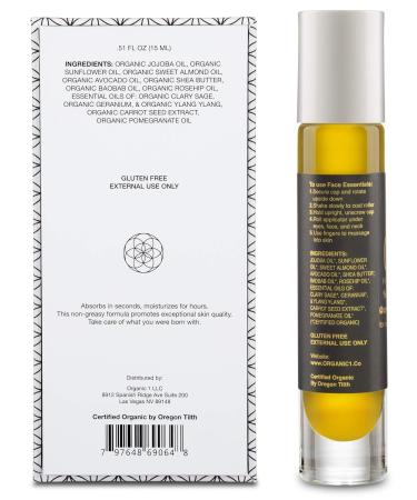 Buy Organic Face Oil Daily Protect Moisturizer | Radiant Glow Facial Serum with Rosehip Pomegranate & Essential Oils - International Shipping Available - Buy Online on GoSupps.com