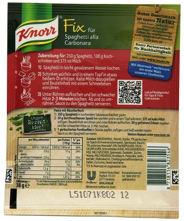 Knorr Fix Spaghetti alla Carbonara Seasoning Mix - Pack of 4 - Buy Online on GoSupps.com