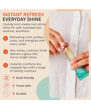 Fig.1 Peptide Plump Lip Oil | Hydration-Based Lip Oil Gloss with Hyaluronic Acid & Vegan Squalane | Non-Sticky Fragrance-Free Vegan | Moisturizing Lip-Gloss 0.5 fl oz - Buy Online on GoSupps.com