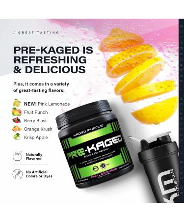 Buy Kaged Muscle PRE-KAGED Pre-Workout Primer - Pink Lemonade 1.30 lb (588g) for Energy & Focus - Buy Online on GoSupps.com