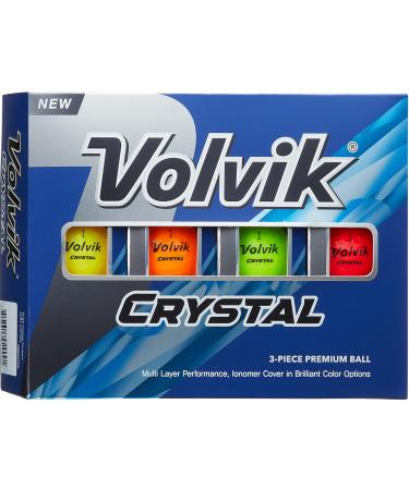 Volvik New Crystal Golf Balls Dozen Assorted