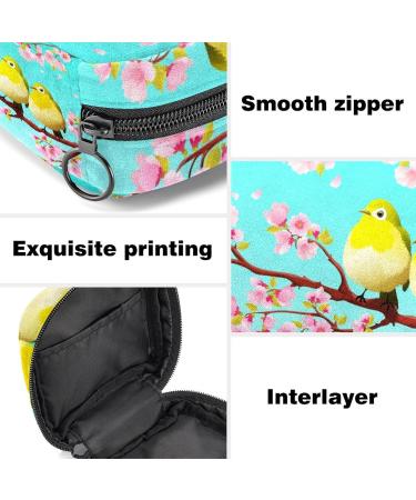 Shop Women's Band Storage Pocket - Travel Makeup Organizer with Sakura Cherry Blossom Design & Menstrual Cup Holder - Buy Online on GoSupps.com