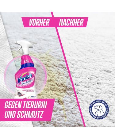 Vanish Multi Textile Cleaner 660ml | Upholstered Spray for Carpets Sofas Curtains & Car Seats | Stain & Odor Removal - Buy Online on GoSupps.com