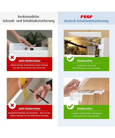 Buy REER 71090 Extra Flat Drawer Backup for Cutlery Drawers - 2 Pieces - White | International Shipping Available - Buy Online on GoSupps.com