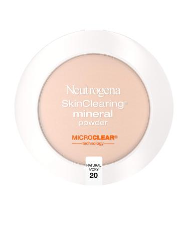 Neutrogena SkinClearing Mineral Acne-Concealing Pressed Powder Compact Shine-Free & Oil-Absorbing Makeup with Salicylic Acid to Cover Treat & Prevent Breakouts Natural Ivory 20 .38 oz