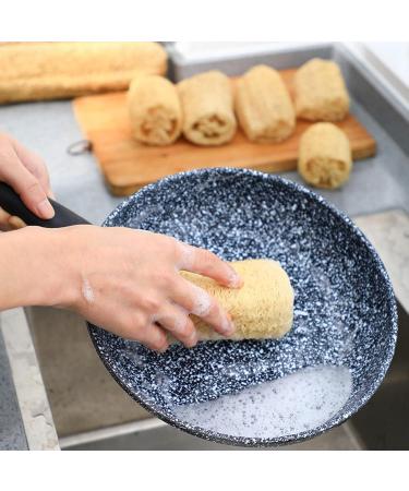 Natural Loofah Sponge - Exfoliating Bath Brush Biodegradable Shower Sponge 10cm White - Multi-Purpose Body Care - Buy Online on GoSupps.com