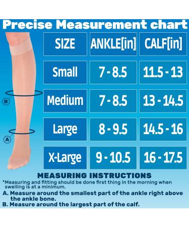 Buy Absolute Support Elegant Compression Stockings for Women - Class 2 20-30mmHg | Varicose Veins Lymphedema Relief - XL Nude - Buy Online on GoSupps.com