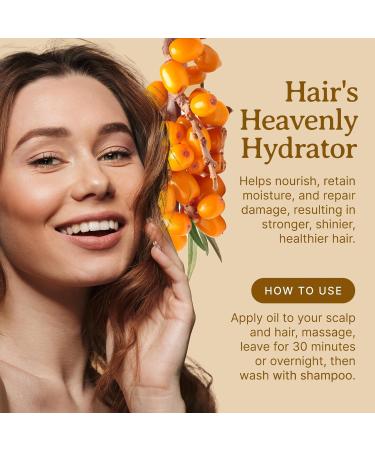 Pure Sea Buckthorn Oil 236 ml Unique Nutrient Blend Nourishing Non-Greasy Radiant Glow for Skin Softness for Hair Bella Terra Oils  - Buy Online on GoSupps.com