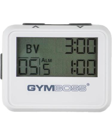Gymboss Interval Timer & Stopwatch - White/Gray Gloss | Track Your Workouts Efficiently - Buy Online on GoSupps.com