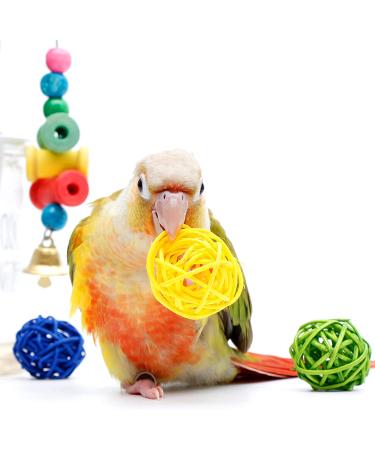Youngever 12 Packs Bird Swing Toy with Hanging Bell - Ideal Parrot Toys for Parrots, Finches, Macaws, Cockatiels - Buy Online on GoSupps.com