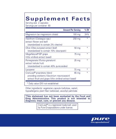 Pure Encapsulations Vascular Relax | Hypoallergenic Formula for Circulatory Health | 120 Capsules | International Shipping Available - Buy Online on GoSupps.com