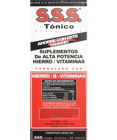 SSS Tonic Liquid 20oz - Boost Energy & Immunity | Organic Formula - Buy Online on GoSupps.com